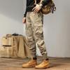 Men Cargo Pants Drawstring Elastic Waist Single Color Muti Pockets Comfortable Fit Ankle-banded Sport Trousers Streetwear Daily Wear Everyday