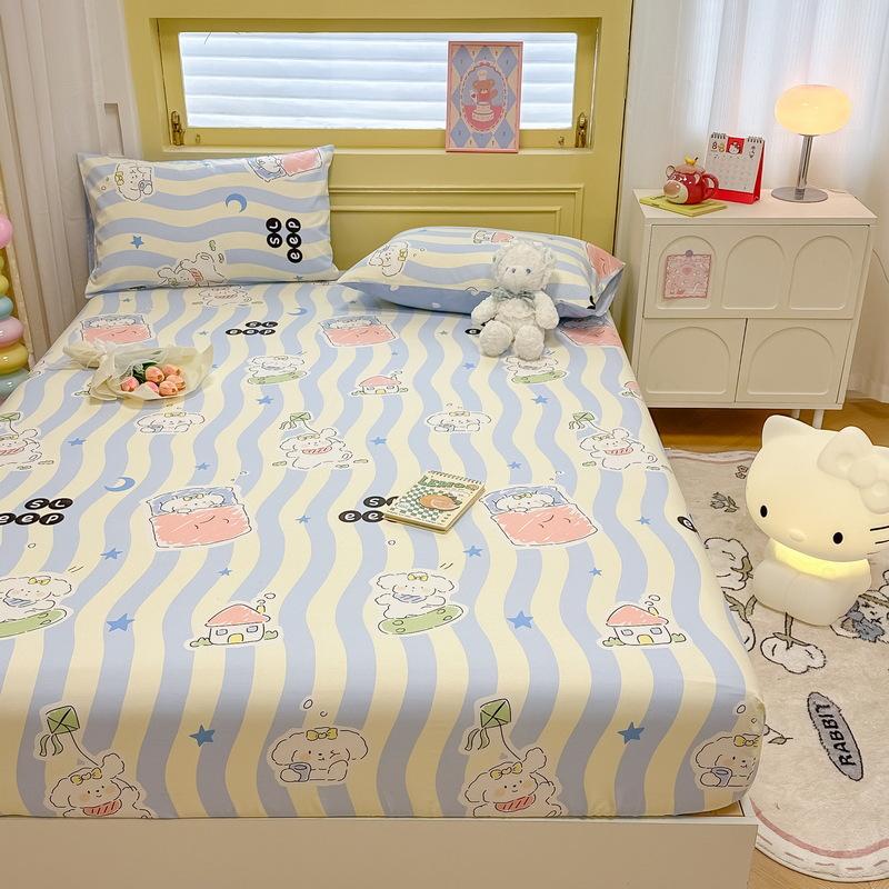 2025 New 100% Cotton Bed Sheet Flower Series Printed Double Top King Sheets For Girls Boys Kids Single Queen King Size Bed Linen
