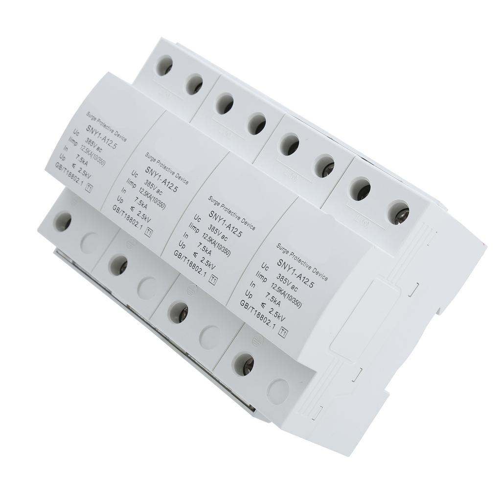 4P Surge Protector Arrester AntiThunder Protection Circuit Breaker Household 385VAC(12.5KA )