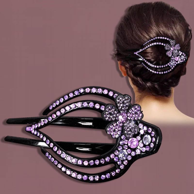 Luxury Korean Rhinestone Hair Claw Clip for Updos