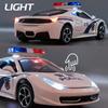 RUM1:32 Scale Ferrari Police Alloy Car Model Light & Sound effect diecast car Toys for Boys baby toys birthday gift car toys kids toys car model car
