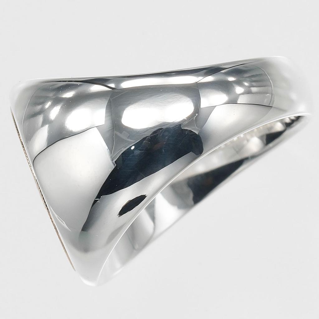 HERMES Exlibris Chevalier Ring Silver925/K18 Pink Gold #6.4(US Size) 11.5g Women Used