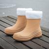 Women's Waterproof Non-Slip Korean Style Fashion Rain Boots - Slip-On Short Tube Design for All Seasons