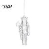 Shiny Simulated Glass Charms Faux Crystal Christmas Ornaments, Clear Acrylic Reindeer/Bell/Wreath/Wine Winter Hanging Tree Decorations Wonderland