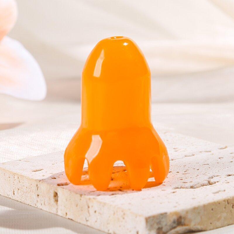 

Расческа для массажа осьминог, Расческа для массажа меридианов головы и кожи головы, Массажер меридианов осьминог, Портативная роговая расческа Yellow sugar color