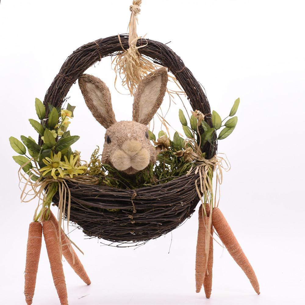 New Arrival Wholesale Customized Spring Home Indoor Hanging Easter Wreath Decoration