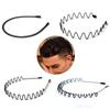 6pcs Metal Headband For Men Women Fashion Hair Bands Outdoors Sports Non Slip Smooth Elastic Teeth Comb Unisex Hair Accessories