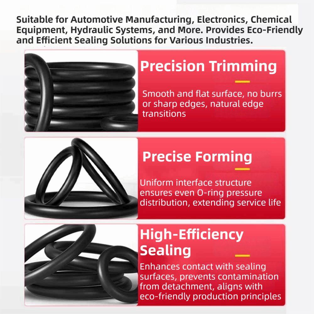 400Pcs 24 Sizes Rubber O-Ring Gasket Heat-resistant Durable Air Conditioning Compressor Seals Elasticity Oil Resistant