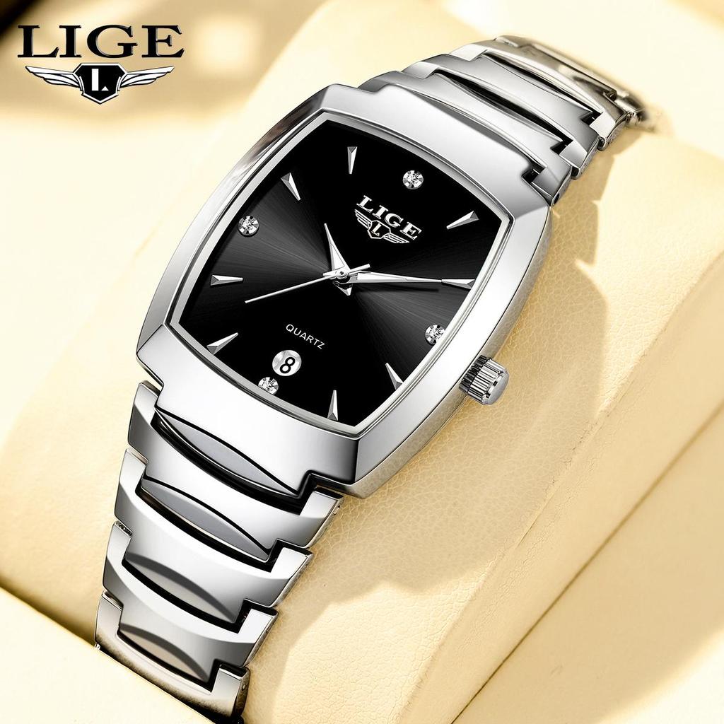 LIGE New Ladies Watch Luxury  Stainless Steel Waterproof Women Watches Creative Fashion Original Elegant Quartz Wristwatch Gift