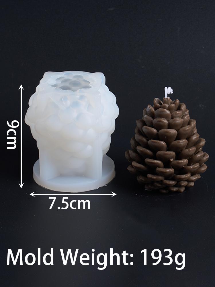 3D Pine Cone Silicone Candle Mold DIY Christmas Ornament Craft Gift Making Tool Aromath Soap Plaster Resin Molds Home Xmas Decor