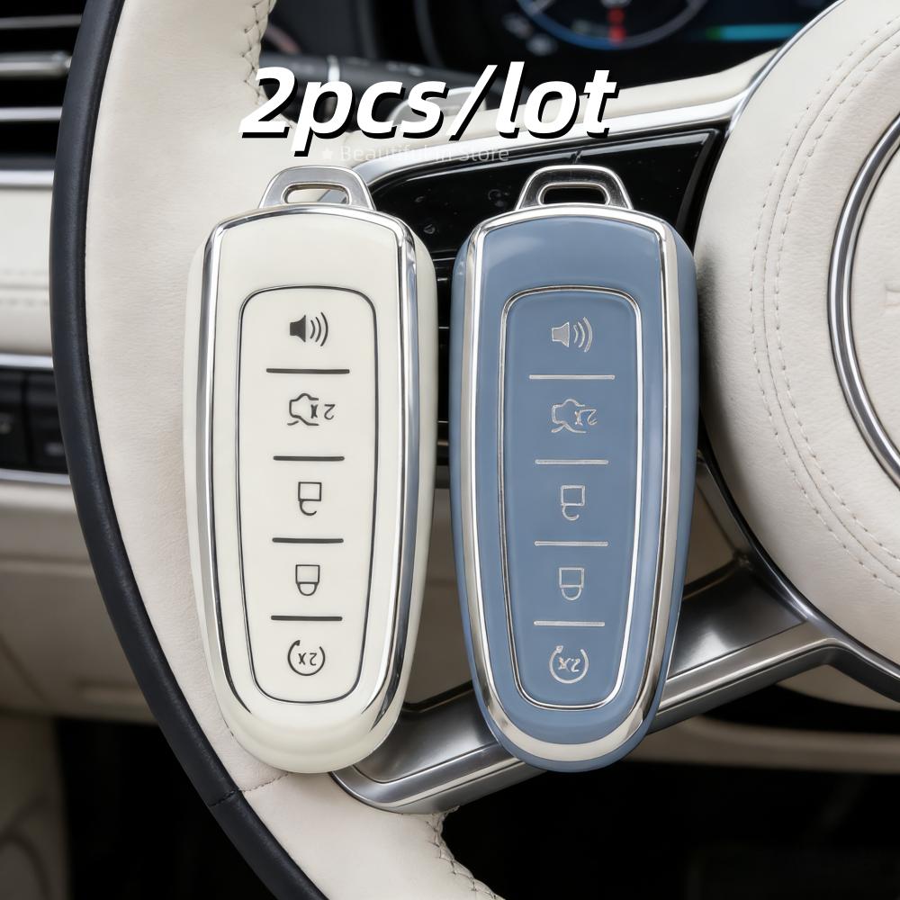 2pcs/lot Key FOB Cover Case Shell for Ford Escape Focus C Max Kuga Edge Explorer Taurus Car Key Case Covers