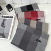 Plaid Scarf Men's Autumn and Winter New High-end Knitted Shawl Versatile Thickened Imitation Cashmere Warm Scarf