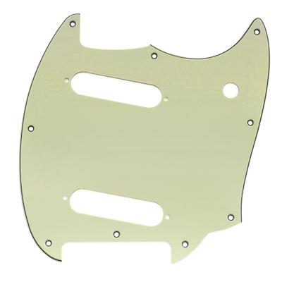 Musiclily Pro 9-Hole Mustang Stainless Steel Pickguard for Squier Sonic Mustang Electric Guitar, 3-Piece, Mint Green