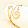Punk Style Music Note Open Bangle Adjustable Geometric Spiral Bracelet  Music Festival