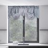 Rod Pocket Valance Window Tiers Decor Boho Window Curtain Panel Short Curtain for Basement Bathroom Living Room Cafe Kitchen