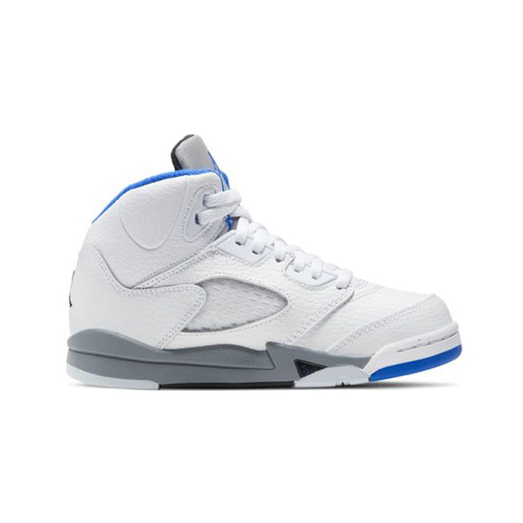 Air Jordan 5 Retro PS Stealth 2.0 Kids Sneakers White Black Hyper-Royal 440889-140