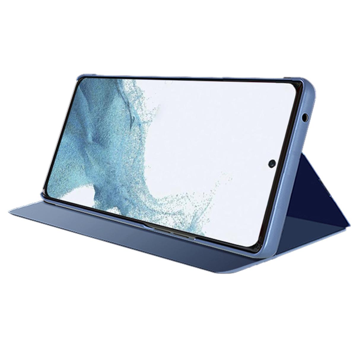 

For Samsung Galaxy S24 FE Case View Window Stand Leather Flip Phone Cover Blue