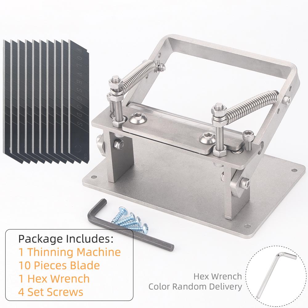 1set Precision Leather Peeling Machine, Professional Manual Stainless Steel Leather Skiver & Splitter, DIY Leather Skiving Too