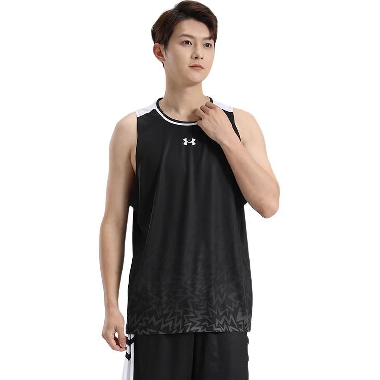 Under Armour Loose Running Fitness Breathable Quick-Dry Crew Neck Sleeveless Tank Top Men Tops Black 24500108-001