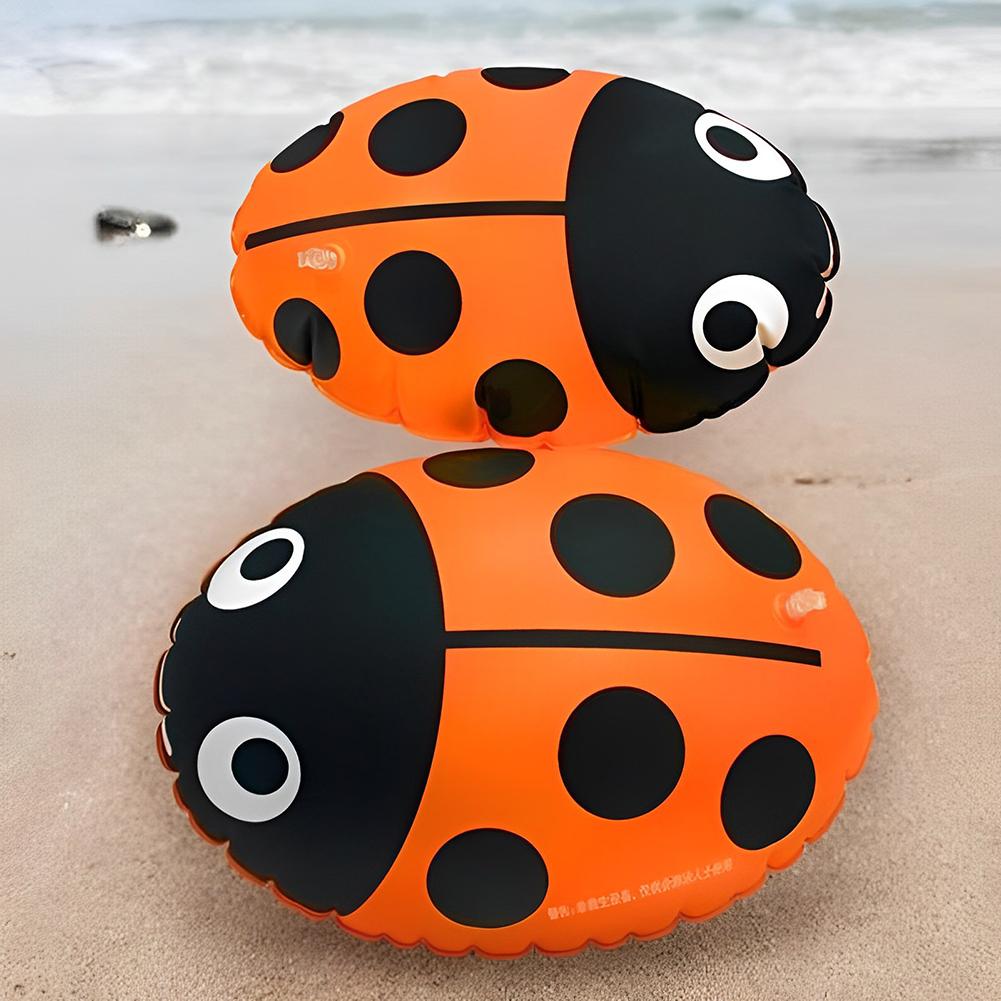 2-5PCS Swimming Buoy Bag Inflatable Ladybug Swim Float Bag Floating Multifunctional with Waist Belt Adjustable for Sports