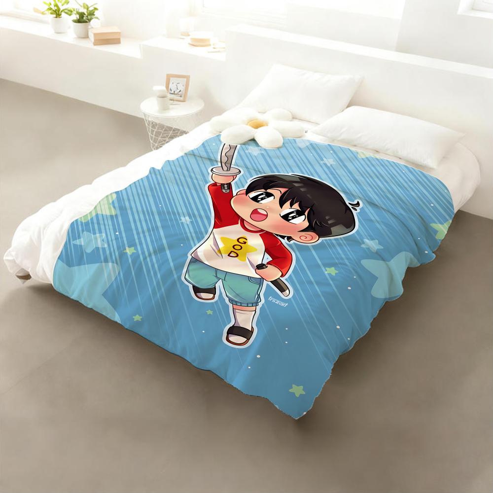 

Anime Cute Anime Kotaro Lives Alone Throw Flannel Throw Blanket: Soft Kid-Friendly Warm Anti-Static All Season Washable Couch 75x90cm