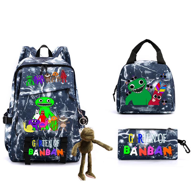 Game Student Schoolbag Single Shoulder Pencil Bag Three-piece Set Double Shoulder Back