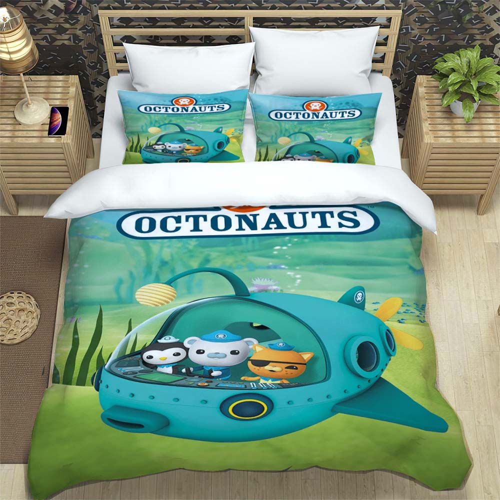 3D Octonauts Bedding Sets, Duvet Covers and Pillowcases, Bedroom Decor, Children's Gifts, Adult Single/double Beds.
