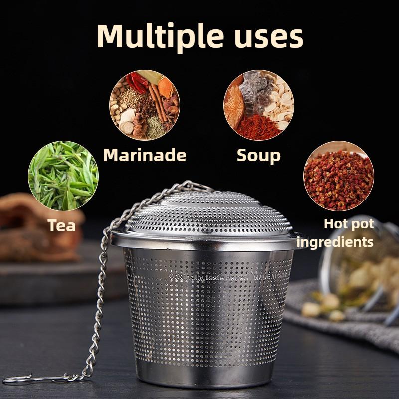 1PC Seasoning Ball Stainless Steel Household Filter Screen Stew Filter Tea Hot Pot Supplies Colanders Kitchen Tools