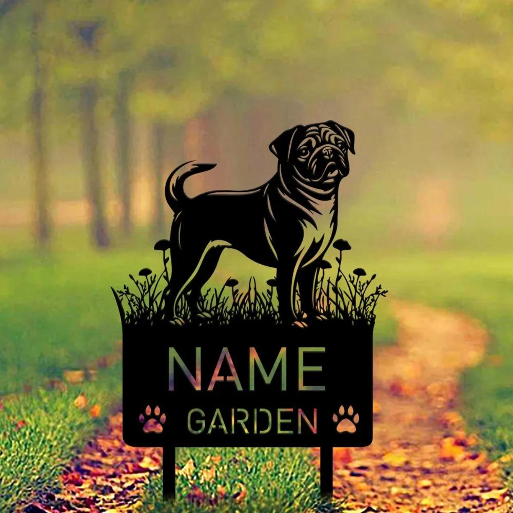 Metal Garden Stake Custom Dog Memorial Grave Marker Personalized Pet Sign Outdoor Remembrance Sympathy Gift