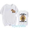Fashion Capybara T Shirt Men/women EU Szie T-shirt Funny Capibara Harajuku Tees Tops Cartoon Mange Y2k 90s Grunge Tshirt Clothes