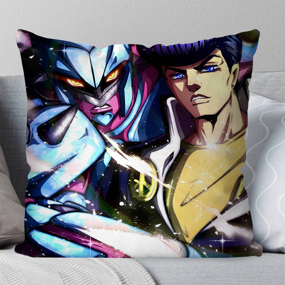 Anime JOJO Bizarre Adventure Pillow Case Square Pillow Bedroom Sofa Leisure Comfort Cushion Car Living Room Home Decoration