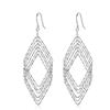 S925 Sterling Silver Rhombus Earrings: 2025 European & American Light Luxury Fashion for Women