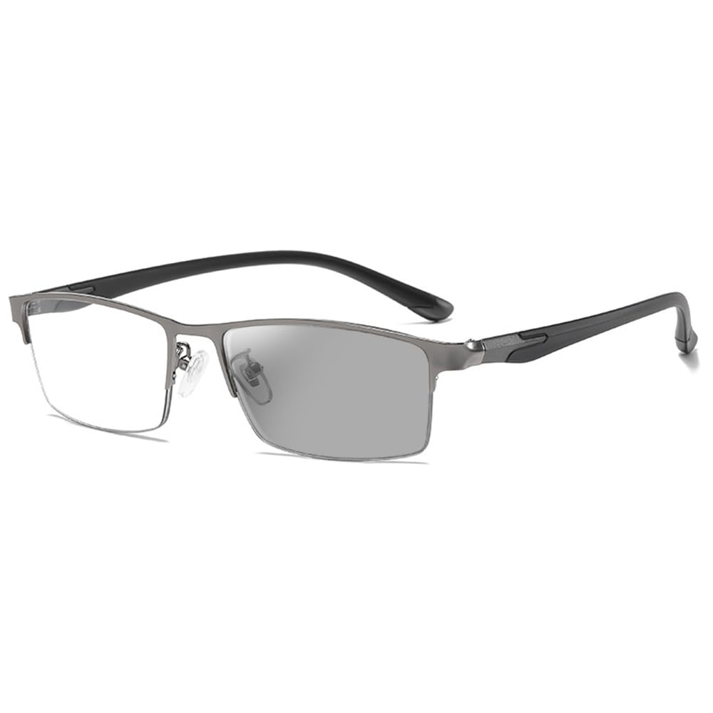 

Стильные Фотохромные Прогрессивные Очки для Чтения с Блокировкой Синего Света, Цвет Gunmetal B1388 [FEISEDY], Мужские, Бифокальные, Линзы, Мультифокальные, Ультралегкие,