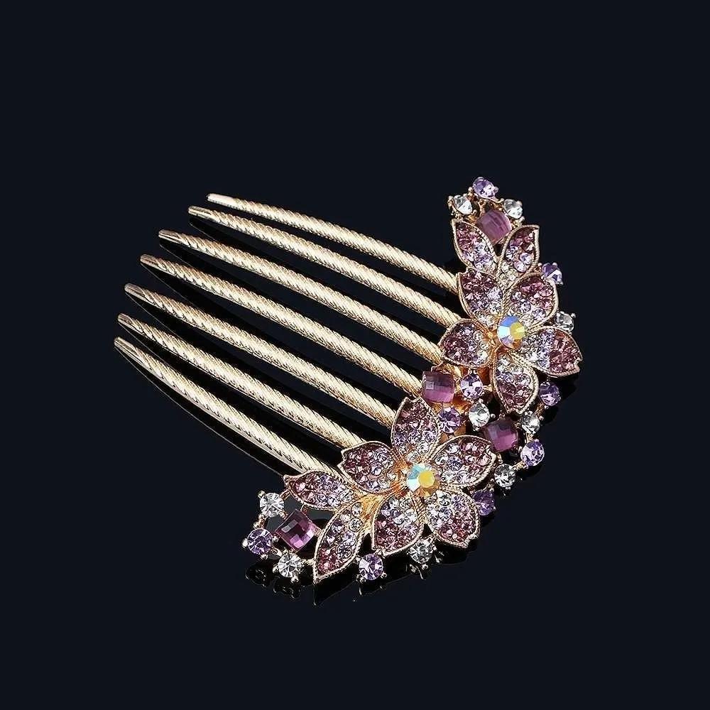 Wedding, Wedding, Mother of the Bride/Groom, Comb Pin, Hairpin, Purple Crystal Ornament