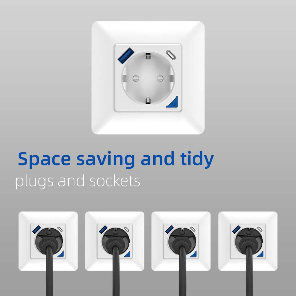 EU Wireless WiFi Smart Socket with Alexa Voice Control & USB Fast Charging