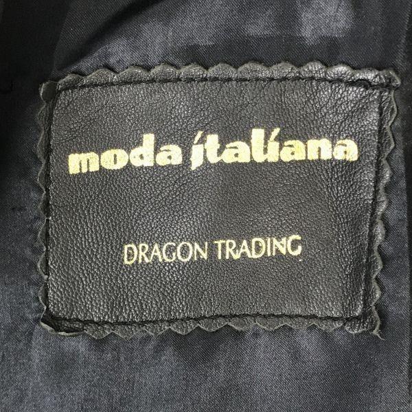 moda italiana Genuine Sheep Leather Coat Jacket Outerwear/Women’s M/Size 9/Black/Chest Pockets(USED)