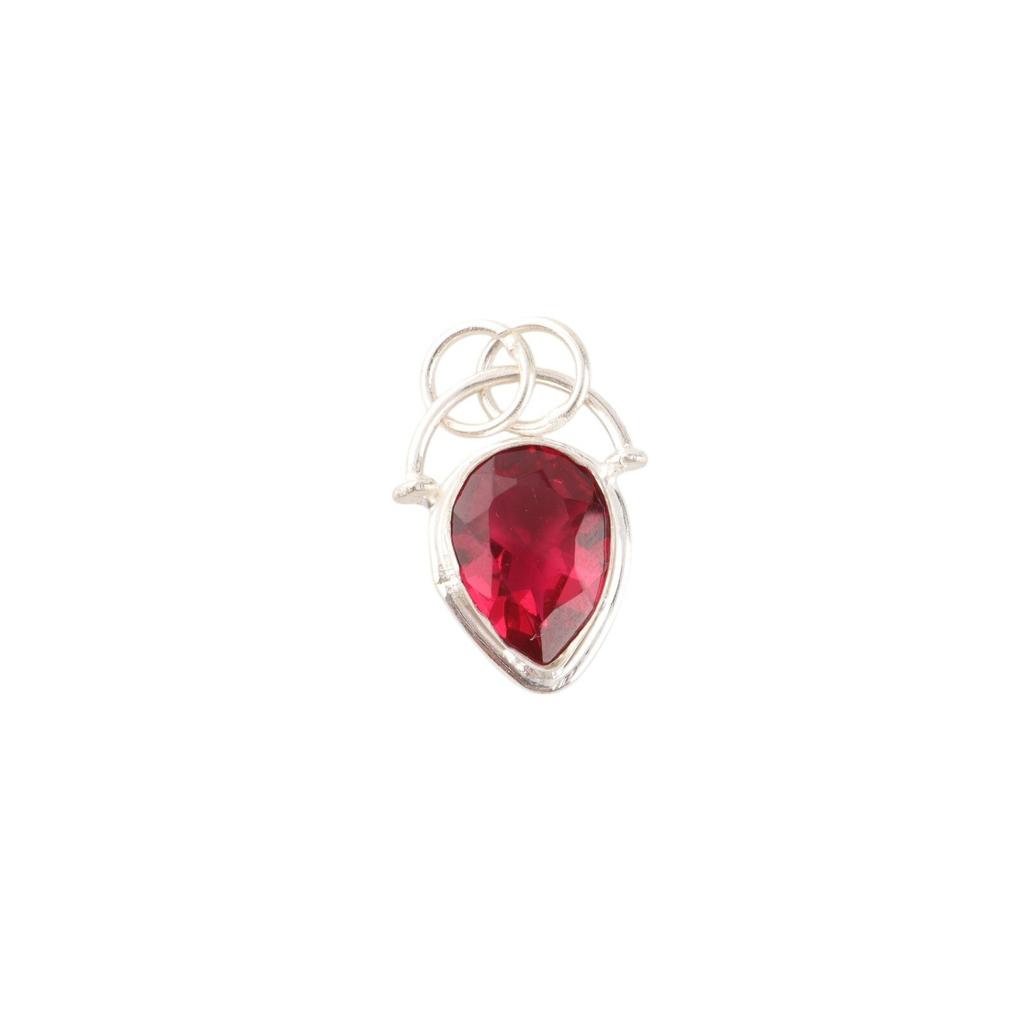 Pink Rubellite Gemstone 925 Sterling Silver Jewelry Handmade Chain Pendant 1.01" PP-56-13