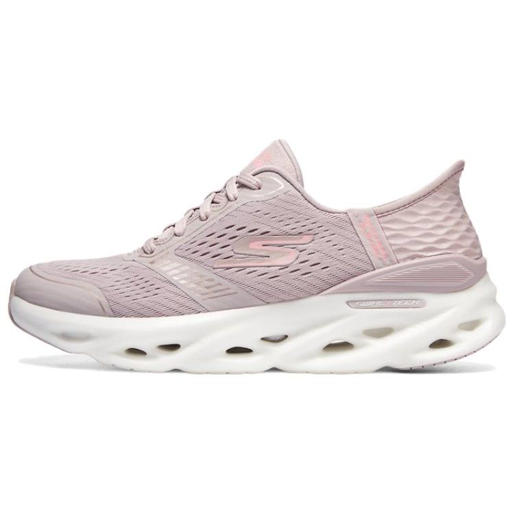 Skechers Slip-Ins Flash Technology Comfortable Versatile Mesh Shock Absorbing Durable Low Top Casual Running Shoes Women sneaker Rose-Pink 129505-MVE 36