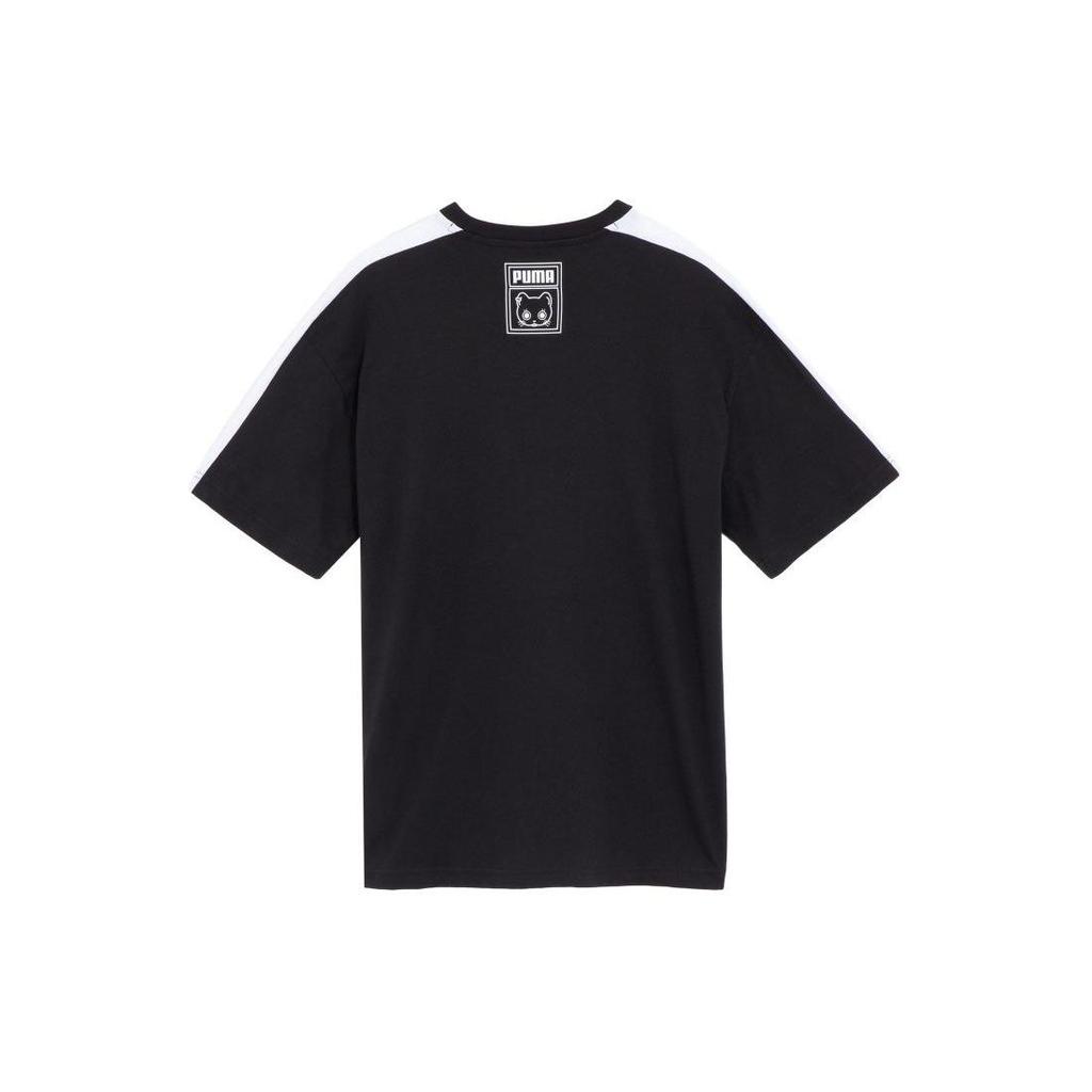 Puma Neko Graphic Short Sleeve T-Shirt Unisex Tops Black 627263-01