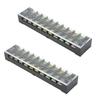 2Pcs Terminal Strip TB Fixed Large Current Dual Row Wire Barrier Block Terminal Strip with Transparent Cover 600V 35A