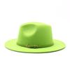 Men'S And Women'S Woolen Top Hats, Gentlemen'S Jazz Hats, Flat-Brimmed Big Eaves