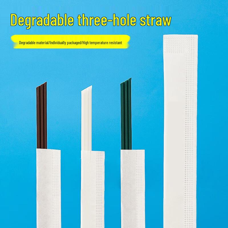 Fanshun Biodegradable 3-Hole Coffee Straws