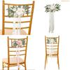 K1AE Romantics Wedding Chair Flowers Church Chair Decorations White Chair Sashes for Various Celebration