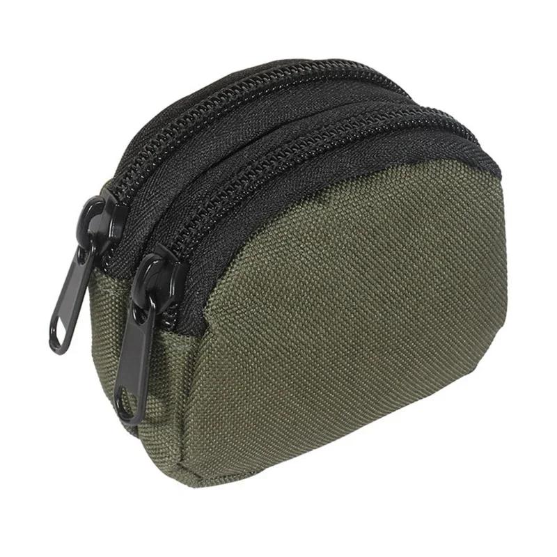Nylon Doppelreißverschluss Tasche Münzgeldbörse Herren Taktische Tasche Leichte Outdoor Kleine Kartenhalter Schlüssel Aufbewahrung Gürtel Hüfttasche