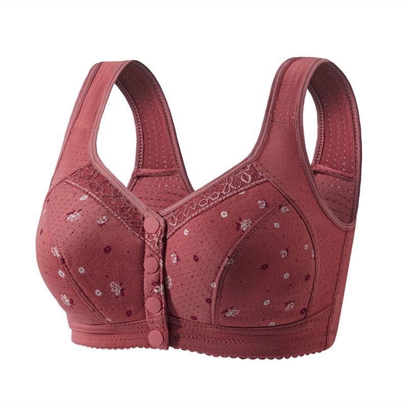 Dames Grote Maat Voorkant Gesp Beha Vest Stijl Comfortabele Beha