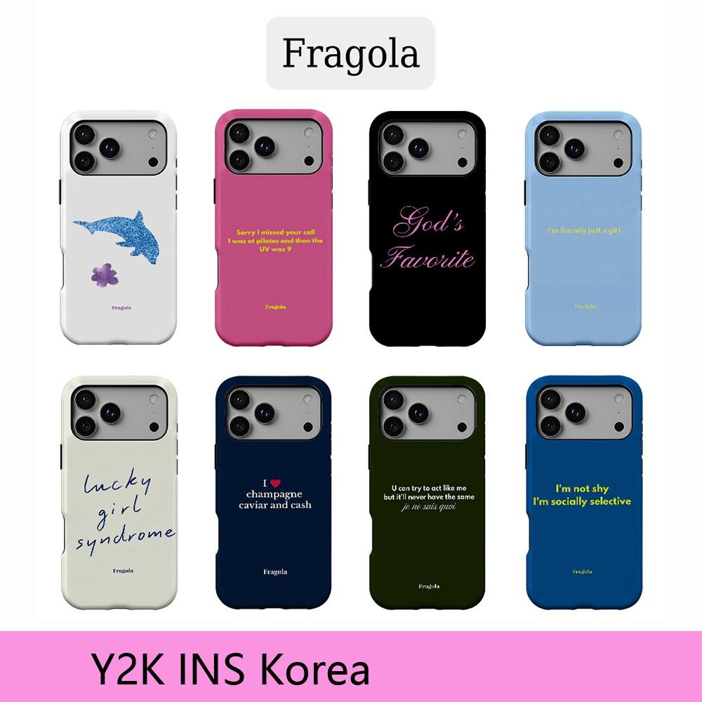 Luxury Clmj Fragola Personality Text Phone Case for Samsung Galaxy S20 S23 S24 S25 FE Plus Ultra 4G 5G Double-layer Back Cover