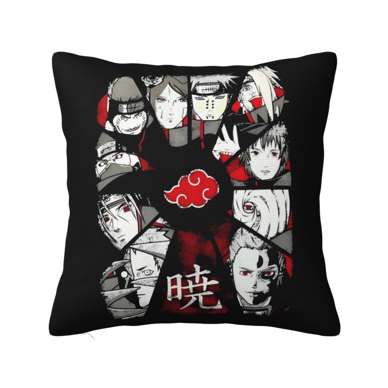 

Custom Sasuke Uchiha Akatsuki Cushion Cover Itachi Uchihas Anime Velvet Modern Throw Pillow 50cmx50cm