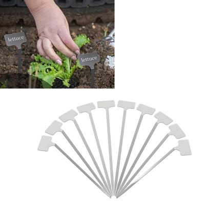 10 Pièces Étiquettes de Plantes en Acier Inoxydable Étanches Résistantes aux Intempéries Réutilisables Marqueurs de Jardin