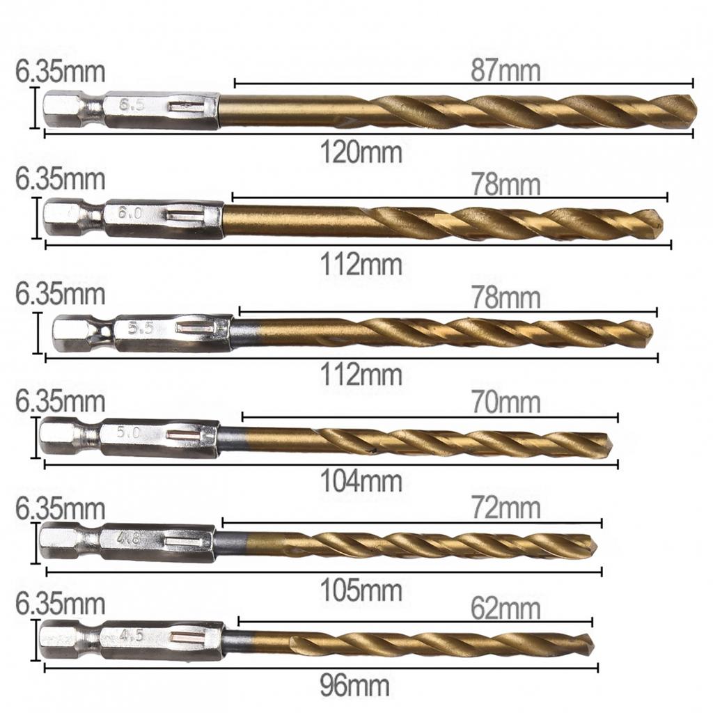 HSS Bohrer 164g Bohrer Set Titanbeschichtet