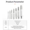 SIQICNC Right Hand Thread Tap HSS Machine Plug Tap Metric Screw Tap Drill Thread Tool M2 M3 M4 M6 M7 M8 M10 M12 M14 Hand Tools